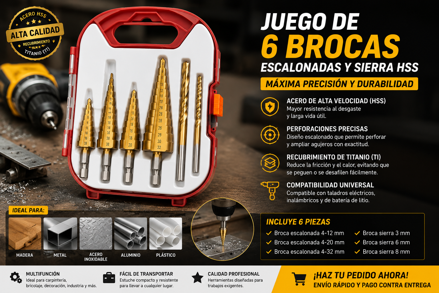 KIT BROCAS ESCALONADAS X6