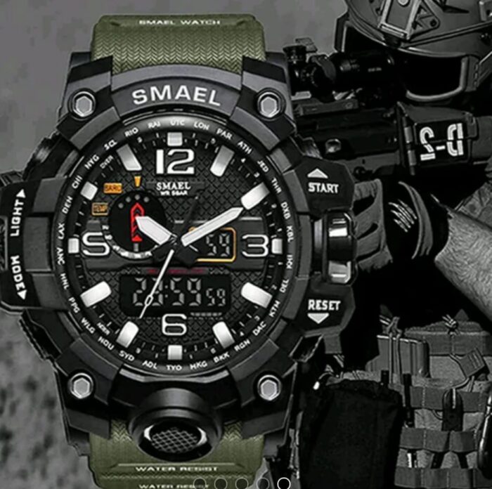 RELOJ ANALOGO Y DIGITAL SMAEL 1545 MILITARY (ALTA CALIDAD) - Imagen 2
