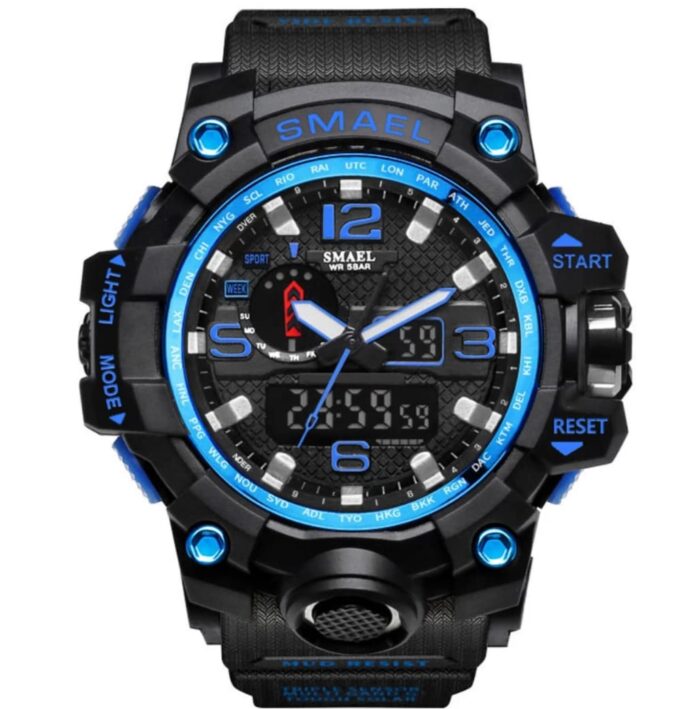 RELOJ ANALOGO Y DIGITAL SMAEL 1545 MILITARY (ALTA CALIDAD) - Imagen 4