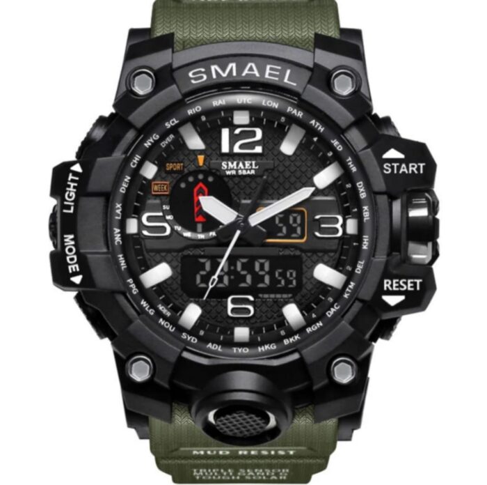 RELOJ ANALOGO Y DIGITAL SMAEL 1545 MILITARY (ALTA CALIDAD) - Imagen 5