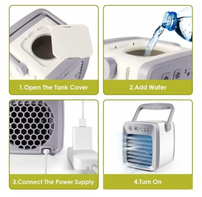 climatizador humidificador de aire (lanza aire fresco) cuadrado moderno para hogar y oficina - Imagen 5