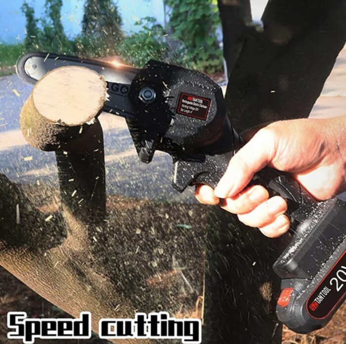 Mini Motosierra De Mano Portátil Ergonómico Recargable 24v - Imagen 3