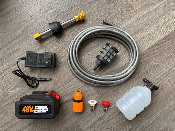 Hidrolavadora Inalámbrica De Alta Presión Para Lavar Autos/Motos 2 baterias - Imagen 6