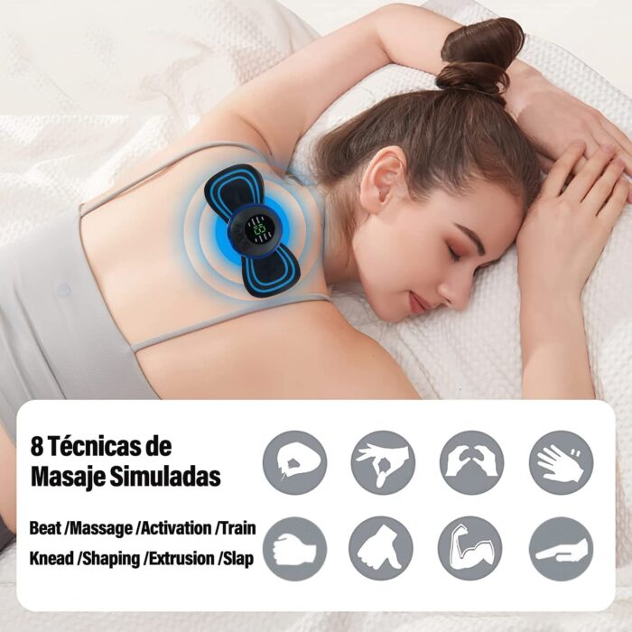 Masajeador Tipo Mariposa - Mini Parche Masajeador Eléctrico Corporal Portátil