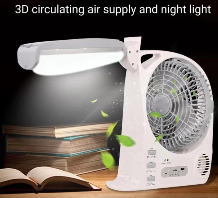VENTILADOR RECARGABLE  SOLAR 6 EN 1 - Imagen 3