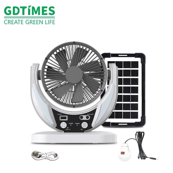 VENTILADOR SOLAR+bombillo de obsequio+LUCES LED