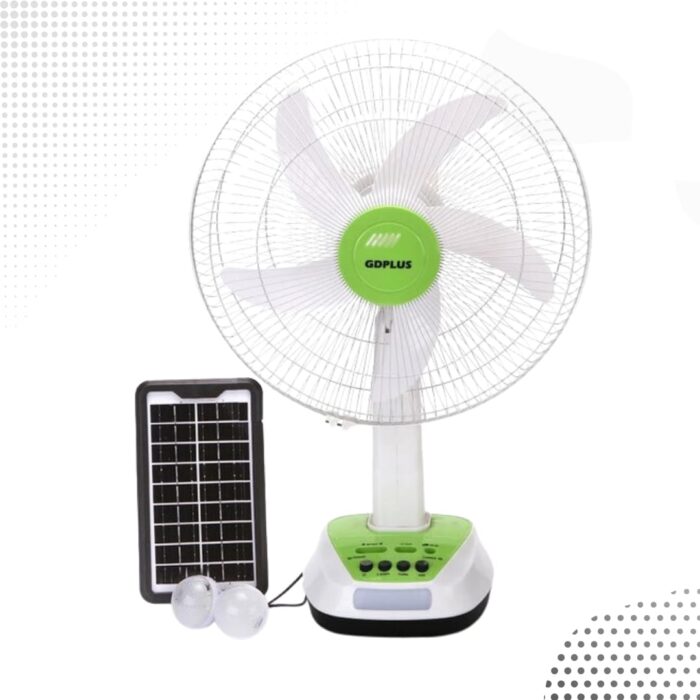 VENTIALDOR RECARGABLE PANEL SOLAR 16 PULGADAS